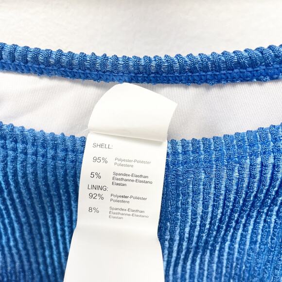 Cupshe Women's Cobalt Blue Ribbed Bralette and Bottoms Set Size Small - Picture 8 of 9